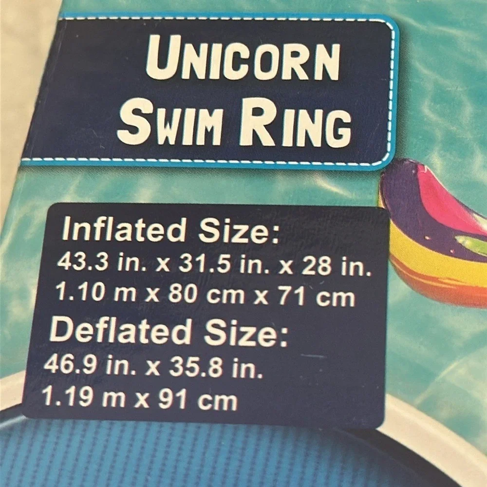 Bestway H2OGO! Unicorn Swim Ring Inflatable Pool Float Rainbow Ages 10+ NEW